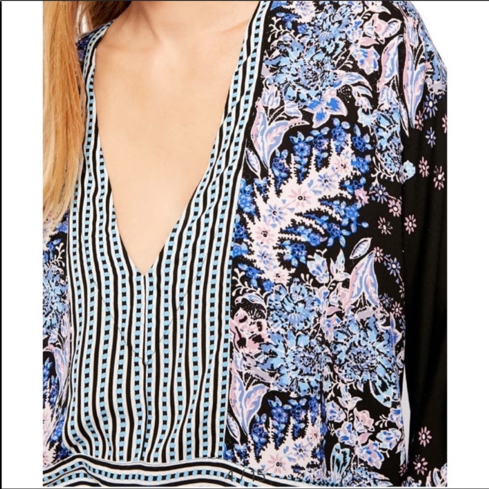 NWT FP Floral Mixed Print Boho Crop Top - Picture 4 of 11